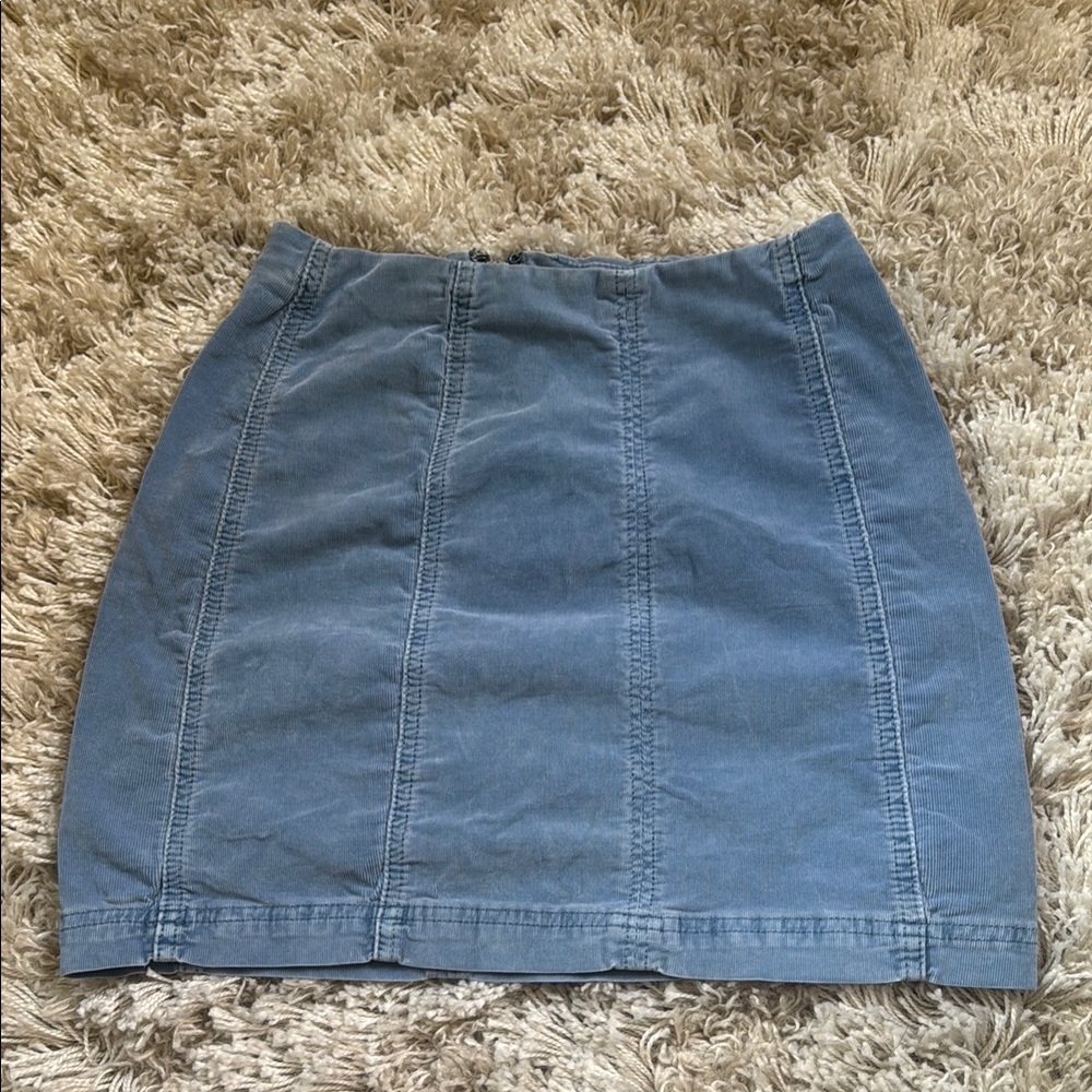 Free People Blue Mini Pencil Skirt